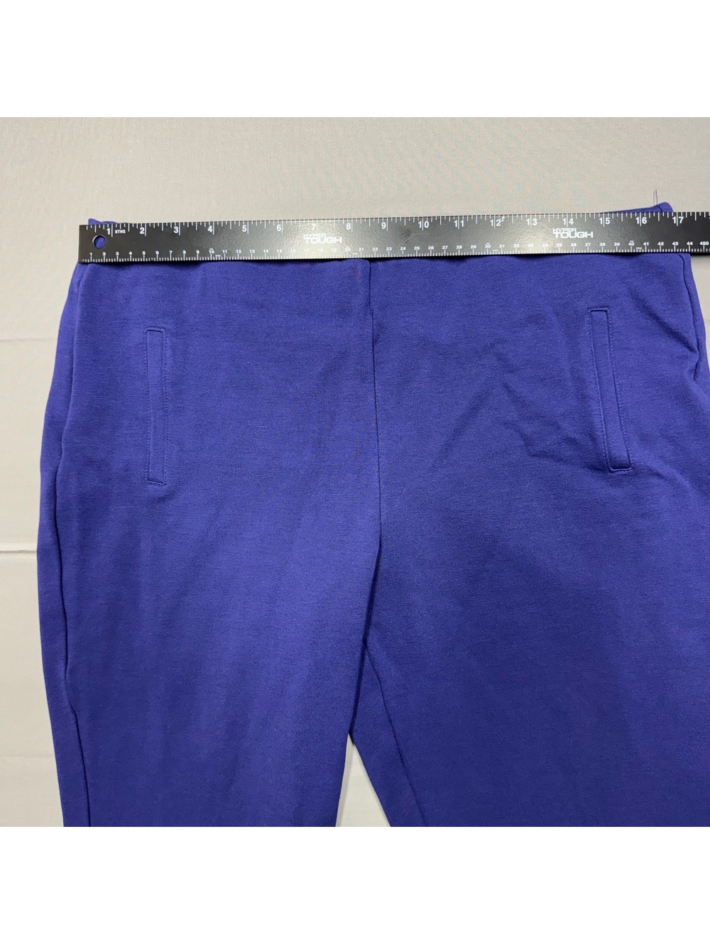 Chico's Women Brigitte Stretch Pull On Pants Size 2.5R 14 Purple Blue Ankle - Picture 4 of 12